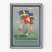 Vintage-Poster mit Blumen und Flaggen für Wanddekoration