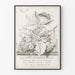 Vintage-Botanical-Poster mit Schmetterling und detaillierten Blumen