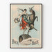 Vintage-Poster Bock Bier mit Tänzerin und Ziege