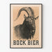 Vintage-Poster Bock Bier mit Porträt eines Ziegenbocks