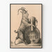 Vintage-Dekorposter Bock Bier mit Ziege und Bierkrug