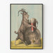 Vintage-Poster Bock Bier mit Ziege und Fass