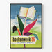 Poster Boekenweek 1956 Illustration Blume und Buch