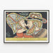 Vintage-Poster des Brettspiels Boer in Rooiniekspel — gerahmtes Bild an der Wand