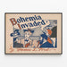 Bohemia Invaded, Plakat von 1895 von A. W. B. Lincoln — gerahmter Kunstdruck an der Wand