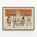 Vintage-Poster Bohème: Kinder tanz bei der Theaterballveranstaltung — gerahmtes Bild an der Wand