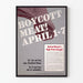 Vintage-Poster Boykott Fleisch April - Engagierte Wanddekoration