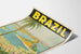 Vintage-Poster Brasil Landschaft Rio de Janeiro Wanddekoration