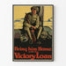Vintage Wanddekoration Poster Soldat und Victory Loan