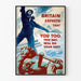 Vintage-Britischer Propagandaposter mit Matrosen und Slogan