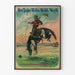 Dekoratives Poster Buffalo Bills Wild West - Reiter und wildes Pferd