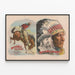 Vintage-Poster Buffalo Bill's Wild West zur Wanddekoration — gerahmtes Bild an der Wand