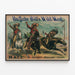 Vintage-Poster Buffalo Bill's Wild West Kurs Cowboy Mexikanisch Indianer — gerahmtes Bild an der Wand