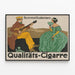 Vintage-Poster Bummelstudenten Qualitäts-Cigarre für Wanddekoration — gerahmtes Bild an der Wand