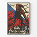 Deutscher Vintage-Wandposter: Mut und Widerstand