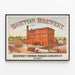 Vintage-Poster Burton-Brauerei – Industrielle Wanddekoration — gerahmtes Bild an der Wand