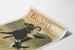 Vintage-Poster Bushy mit Kind auf dem Pferd und Hund
