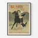 Vintage-Poster Bushy mit Kind auf dem Pferd und Hund