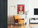 Vintage-Wandposter "Button Your Lip" Warnhinweis