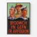 Vintage-Wandposter Walisischer Militär mit Soldaten in Uniformen