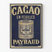 Vintage-Poster Cacao Payraud in Blattform für Wanddekoration