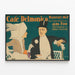 Vintage-Poster Café Delmonico im Zoo – Elegante Wanddekoration — gerahmtes Bild an der Wand