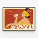 Vintage-Poster Café Rajah - Wanddekoration im Art Déco Stil — gerahmtes Bild an der Wand