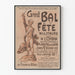 Vintage-Poster des großen Balls und der Militärfeier im Opernhaus 1896