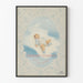 Vintage-Baby-Schlafendes Poster mit Spitzenrahmen
