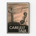 Vintage-Wandposter Careless Talk – Eindrucksvolle Wanddekoration