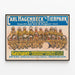 Vintage-Poster Carl Hagenbeck’s Tierpark Stellingen - Musikalisches Indianer-Spektakel — gerahmtes Bild an der Wand