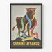 Vintage-Werbeplakat Carnine Lefrancq mit Stier
