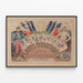 Poster Patriotische Karten: Französische Vintage-Wanddekoration — gerahmtes Bild an der Wand