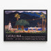Vintage-Poster Santa Catalina Riviera - Dekoratives Reise-Poster USA — gerahmtes Bild an der Wand