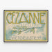 Vintage-Ausstellungsposter von Cézanne mit Blattdekoration — gerahmtes Bild an der Wand