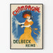 Vintage-Poster Champagner Delbeck Reims - Elegante Wanddekoration