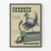 Vintage-Werbeplakat Charbon Fraudin Belladoné