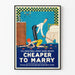 Vintage-Poster Komödie und Drama Günstiger Heiraten