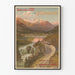 Vintage-Poster der Ostbahn Hoch Engadin – Samaden und St. Moritz