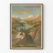 Vintage-Poster der Ost-Eisenbahnstrecken Haute-Engadine Schweiz - Schnelle Züge