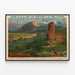Vintage-Poster Paris-Lyon-Méditerranée Eisenbahnwege - Auvergne — gerahmtes Bild an der Wand