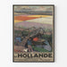 Vintage-Poster Blumenfelder in den Niederlanden - Wanddekoration