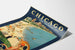 Vintage-Poster Chicago - Die Urlaubsstadt - Retro-Wanddekoration