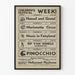 Vintage-Festival-Poster für Kinder mit Programm für Marionettentheater-Show