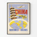 Vintage-Poster China Landroute Northwest Orient Airlines