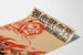 Vintage chinesischer Wandposter in Rot und Schwarz – Militärisches Thema