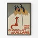 Vintage-Poster Schokoladen von Villars Wanddekoration