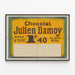 Vintage-Poster Chocolat Julien Damoy Die Tasse — gerahmtes Bild an der Wand