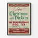 Vintage-Weihnachtsplakat mit Dickens - Festliche Wanddekoration