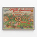 Vintage-Poster Christy Bros 5 Big Ring Wild Animal Shows — gerahmtes Bild an der Wand